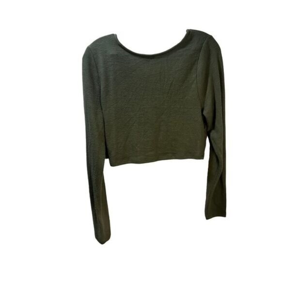 Wild Fable Twist Front Crop Top Shirt Large - Picture 3 of 5